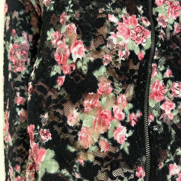 T & Y Burnout Floral Velvet Sheer Mesh Top XS Whimsigoth Y2K Fairy Grunge Layer - Picture 6 of 8